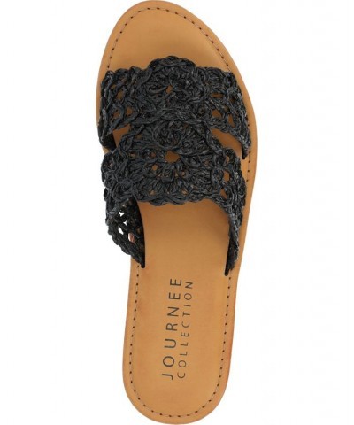 Women's Lissia Crochet Sandals Black $32.25 Shoes