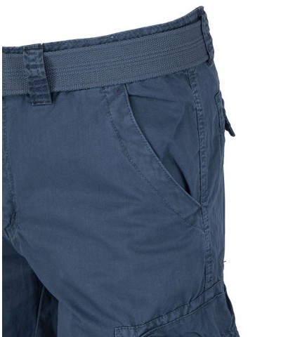 Men's Big and Tall Belted Double Pocket Cargo Shorts PD06 $27.90 Shorts