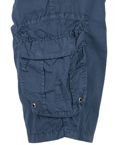 Men's Big and Tall Belted Double Pocket Cargo Shorts PD06 $27.90 Shorts