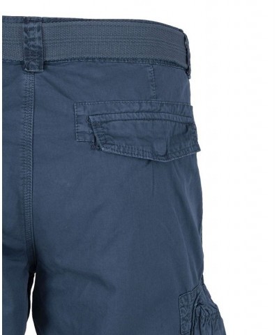 Men's Big and Tall Belted Double Pocket Cargo Shorts PD06 $27.90 Shorts