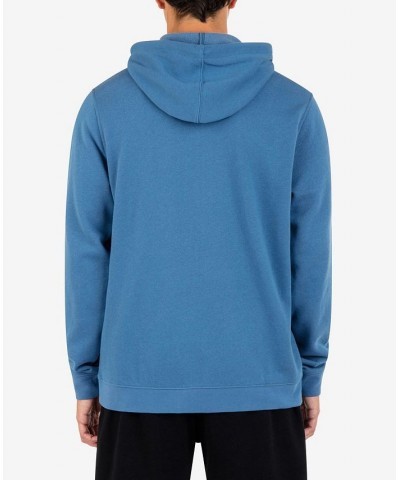 Men's Icon Chest Logo Full Zip Hooded Sweatshirt Medium Blue $34.45 Sweatshirt