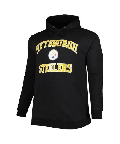 Men's T.J. Watt Black Pittsburgh Steelers Big and Tall Fleece Name and Number Pullover Hoodie $43.34 Sweatshirt