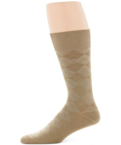 Perry Ellis Men's Socks, Diamond Single Pack Khaki $12.00 Socks