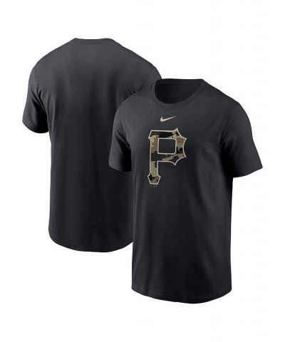 Men's Black Pittsburgh Pirates Team Camo Logo Performance T-shirt $21.15 T-Shirts