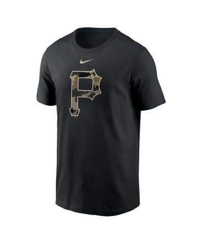 Men's Black Pittsburgh Pirates Team Camo Logo Performance T-shirt $21.15 T-Shirts