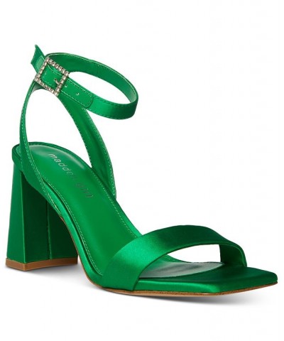 Winni Ankle-Strap Two-Piece Dress Sandals Green $21.79 Shoes