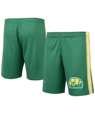 Men's Green Seattle Supersonics Hardwood Classics Logo Swingman Shorts $43.20 Shorts