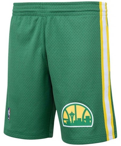 Men's Green Seattle Supersonics Hardwood Classics Logo Swingman Shorts $43.20 Shorts