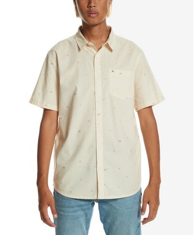 Men's Spaced Out Short Sleeves Shirt White $27.55 Shirts