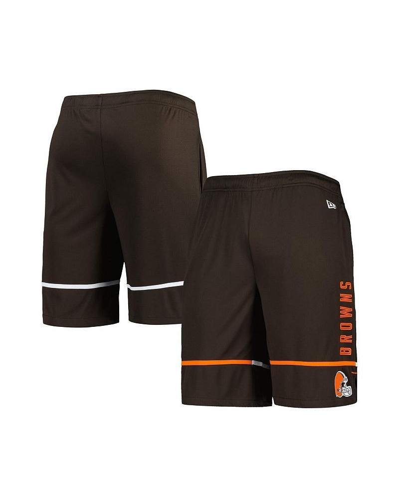 Men's Brown Cleveland Browns Combine Authentic Rusher Training Shorts $28.59 Shorts