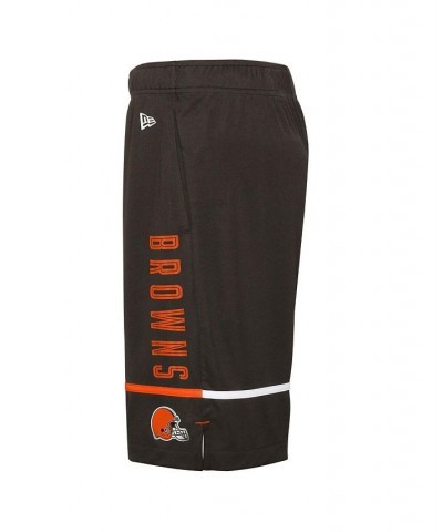 Men's Brown Cleveland Browns Combine Authentic Rusher Training Shorts $28.59 Shorts