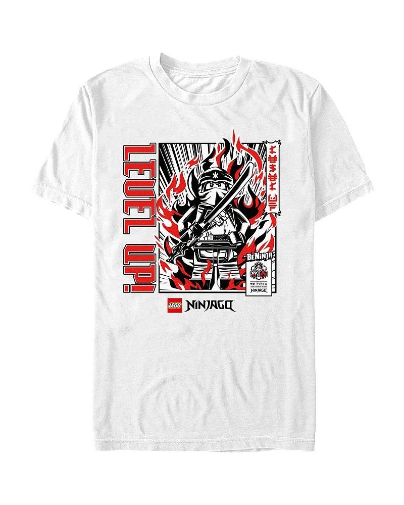 Men's Lego Ninjago Level Up Ninja Short Sleeve T-shirt White $20.99 T-Shirts