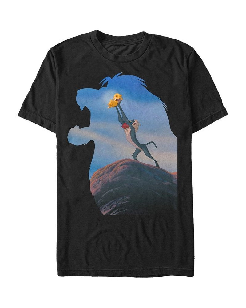 Disney Men's Lion King Mufasa Silhouette Pride Rock Rafiki Simba, Short Sleeve T-Shirt Black $20.29 T-Shirts