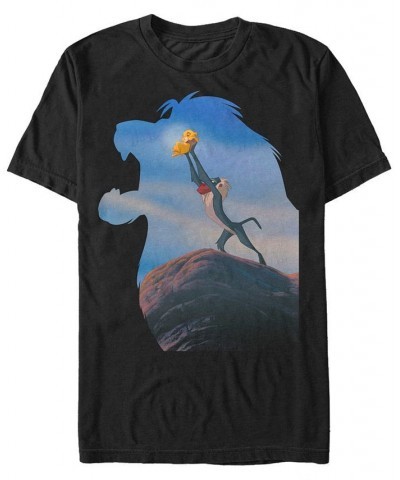 Disney Men's Lion King Mufasa Silhouette Pride Rock Rafiki Simba, Short Sleeve T-Shirt Black $20.29 T-Shirts