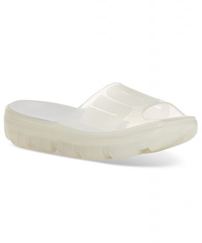 Women's Jella Clear Slide Sandals White $43.00 Shoes