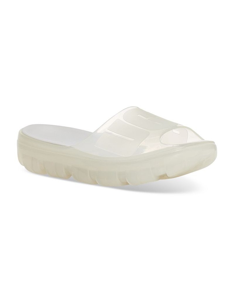 Women's Jella Clear Slide Sandals White $43.00 Shoes