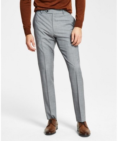 Men's Modern-Fit TH Flex Stretch Wool Suit Separate Pants Light Grey $39.60 Suits