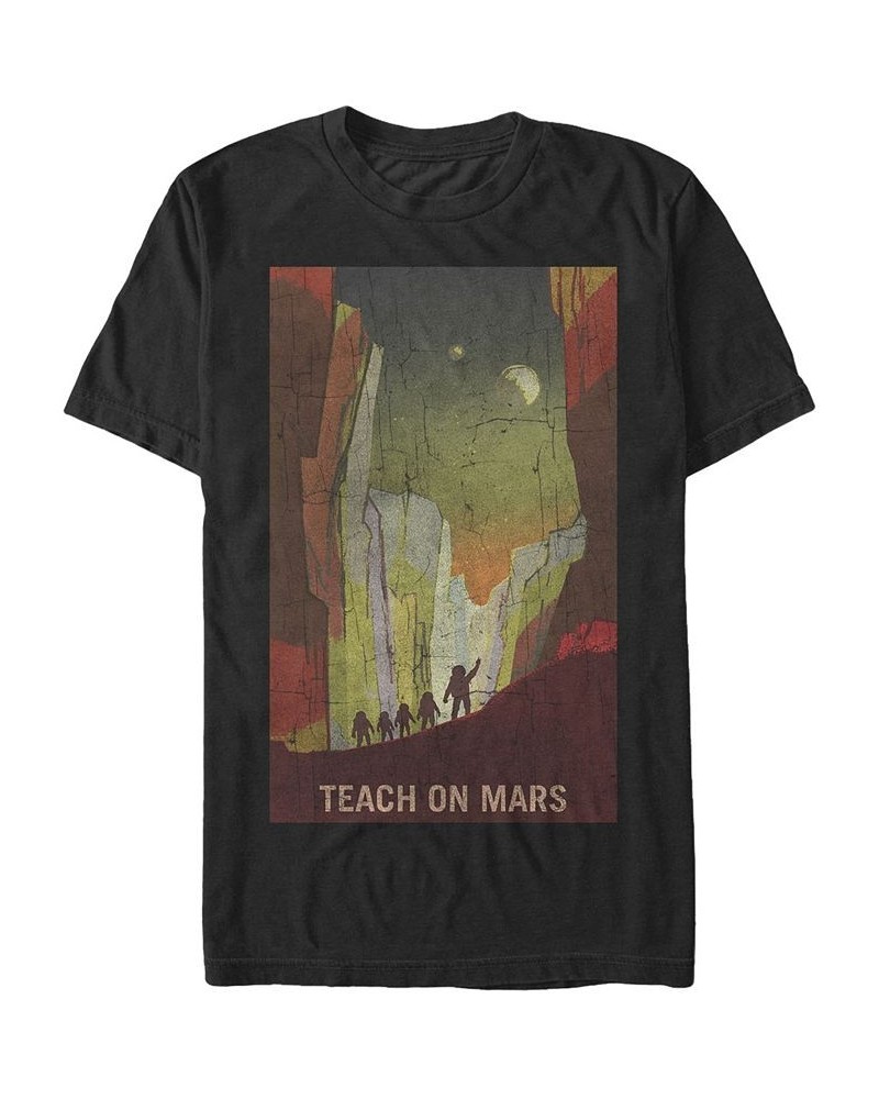 NASA Men's Teach On Mars Poster Short Sleeve T- shirt Black $16.80 T-Shirts