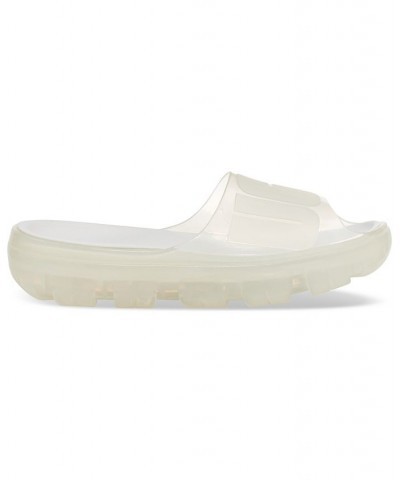 Women's Jella Clear Slide Sandals White $43.00 Shoes