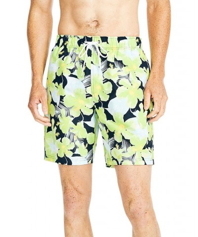 Men's 8" Hibiscus-Print Elastic-Waist Swim Trunks PD02 $19.95 Swimsuits