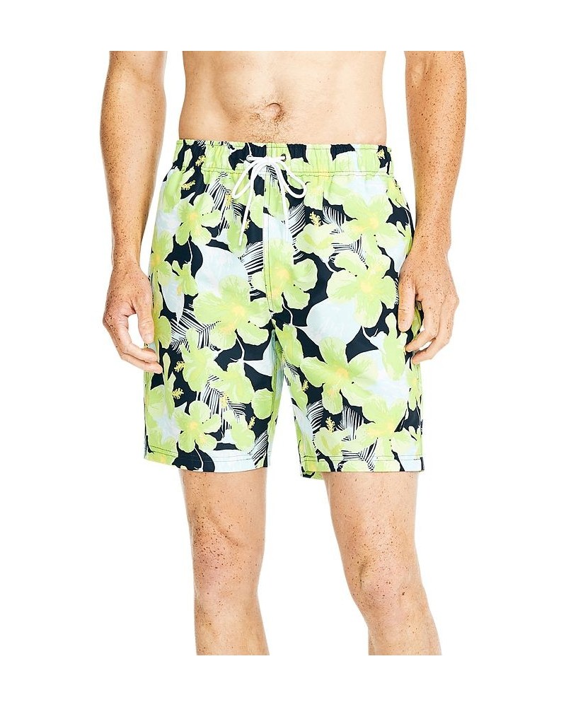 Men's 8" Hibiscus-Print Elastic-Waist Swim Trunks PD02 $19.95 Swimsuits