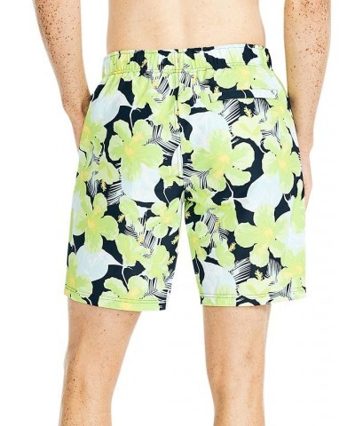 Men's 8" Hibiscus-Print Elastic-Waist Swim Trunks PD02 $19.95 Swimsuits