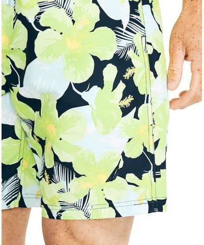 Men's 8" Hibiscus-Print Elastic-Waist Swim Trunks PD02 $19.95 Swimsuits