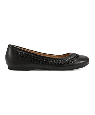 Women's Jett Woven Round Toe Slip-on Dress Flats Black $46.53 Shoes