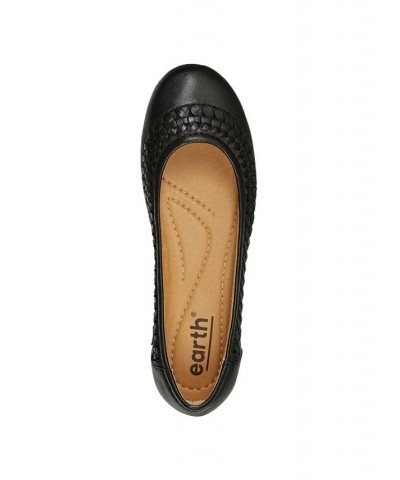 Women's Jett Woven Round Toe Slip-on Dress Flats Black $46.53 Shoes