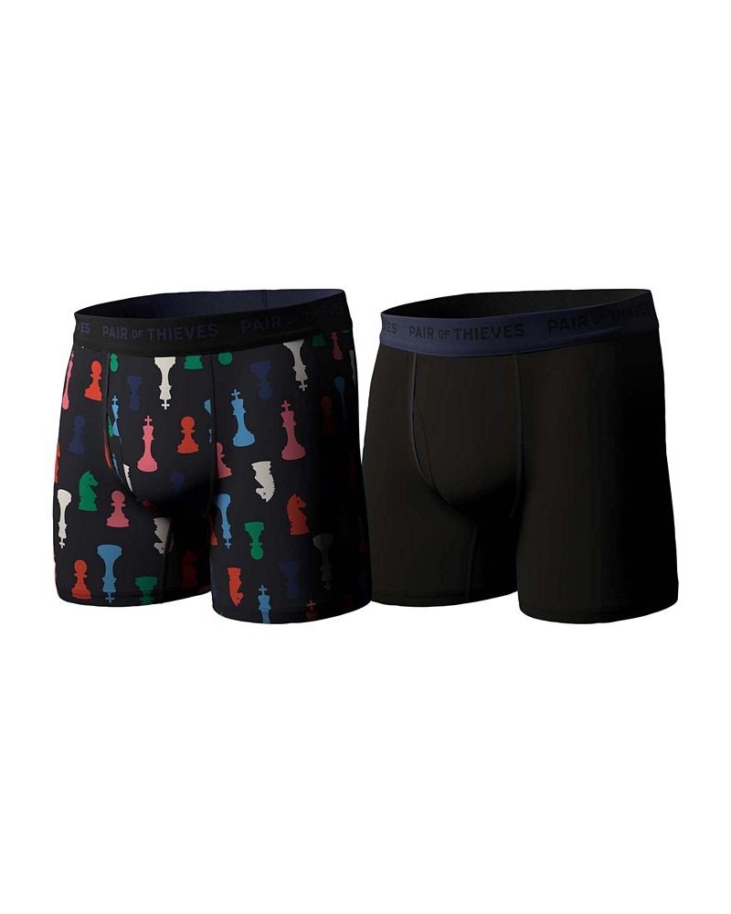 Men's SuperSoft 2-Pk. Logo Waistband 5" Boxer Briefs Black $19.94 Underwear