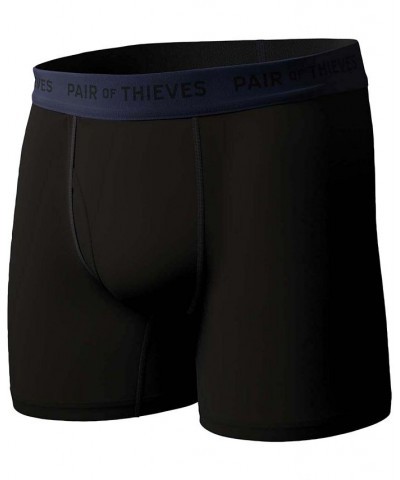 Men's SuperSoft 2-Pk. Logo Waistband 5" Boxer Briefs Black $19.94 Underwear