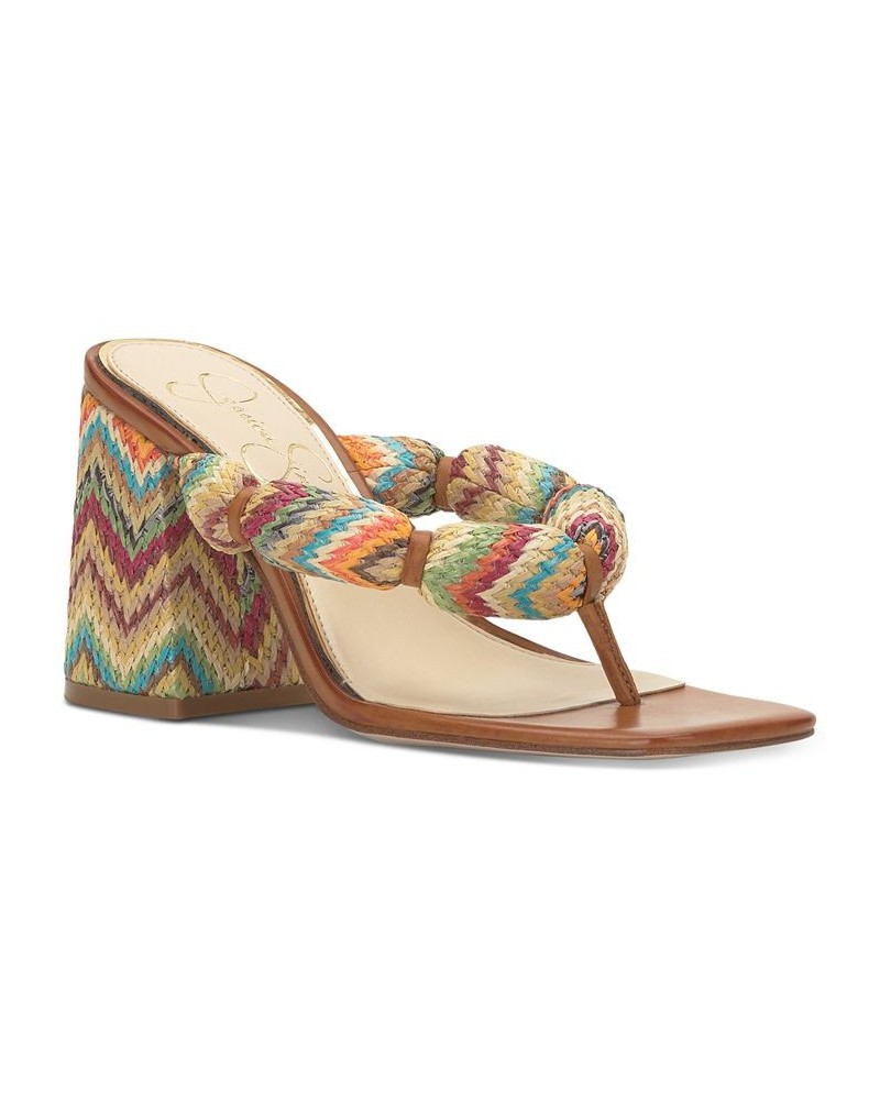 Women's Olimpio Square-Toe Slip-On Thong Sandals Multi $42.57 Shoes