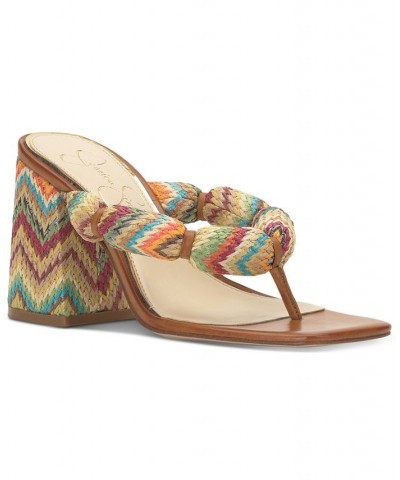 Women's Olimpio Square-Toe Slip-On Thong Sandals Multi $42.57 Shoes