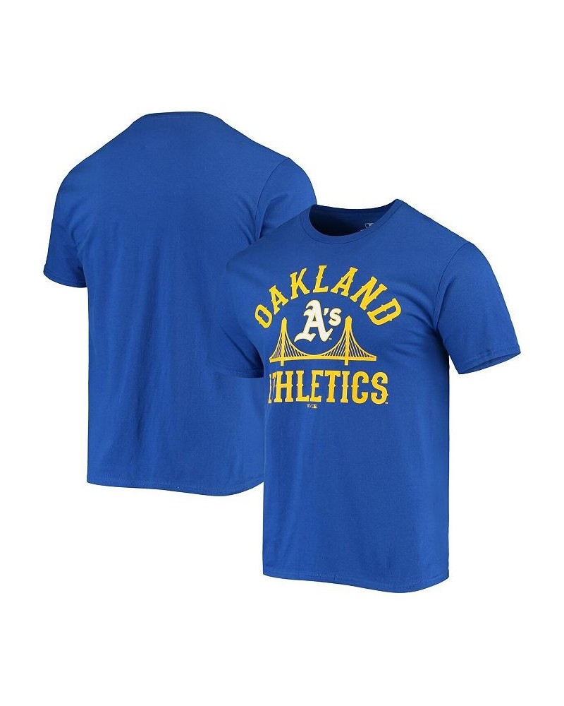 Men's Blue Oakland Athletics Warriors Night T-shirt $13.76 T-Shirts