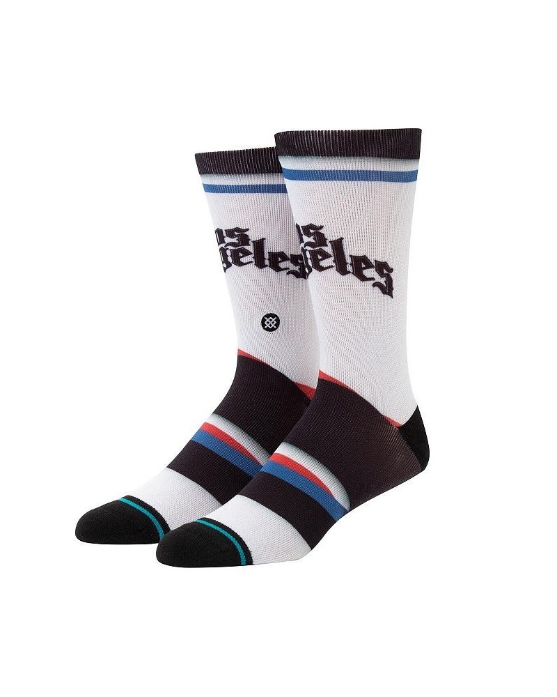 Men's Black La Clippers 2019 and 20 City Edition Elite Crew Socks $15.95 Socks