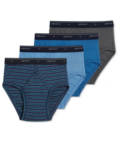 Men's Classic Low-Rise Briefs, Pack of 4 Assorted Blue $16.62 Underwear