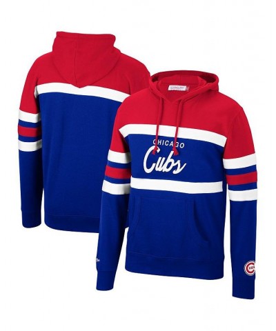 Men's Royal, Red Chicago Cubs Head Coach Pullover Hoodie $40.80 Sweatshirt