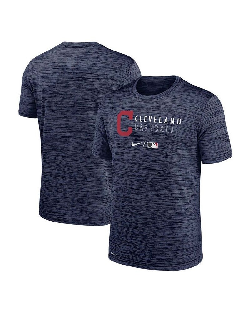 Men's Heathered Navy Cleveland Indians Authentic Collection Velocity Practice Performance T-shirt $25.64 T-Shirts