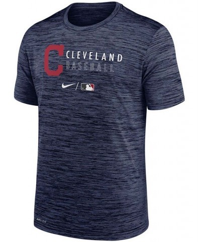 Men's Heathered Navy Cleveland Indians Authentic Collection Velocity Practice Performance T-shirt $25.64 T-Shirts