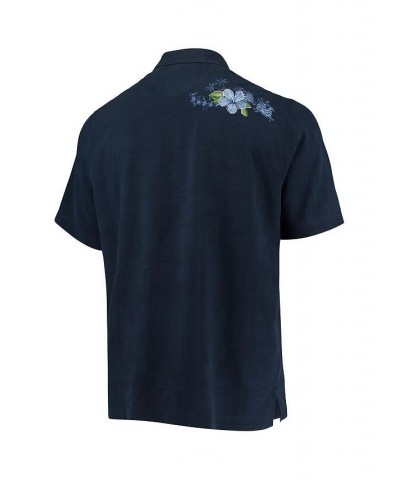 Men's Navy Chicago Bears Azule Oasis Button-Up Shirt $64.60 Shirts