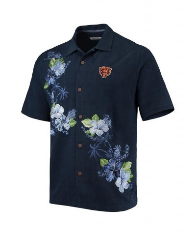 Men's Navy Chicago Bears Azule Oasis Button-Up Shirt $64.60 Shirts