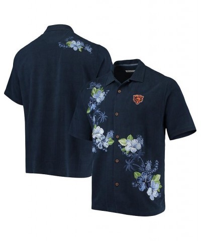 Men's Navy Chicago Bears Azule Oasis Button-Up Shirt $64.60 Shirts