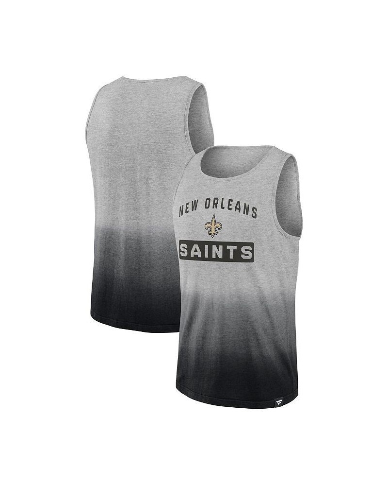 Men's Branded Heathered Gray and Black New Orleans Saints Our Year Tank Top $16.95 T-Shirts