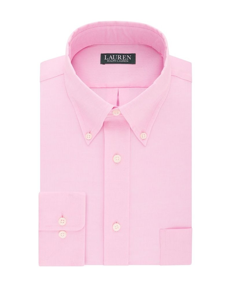 Lauren Men's Regular Fit Wrinkle Free Stretch Dress Shirt, Online Exclusive Pink $18.00 Dress Shirts