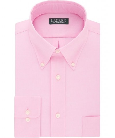 Lauren Men's Regular Fit Wrinkle Free Stretch Dress Shirt, Online Exclusive Pink $18.00 Dress Shirts