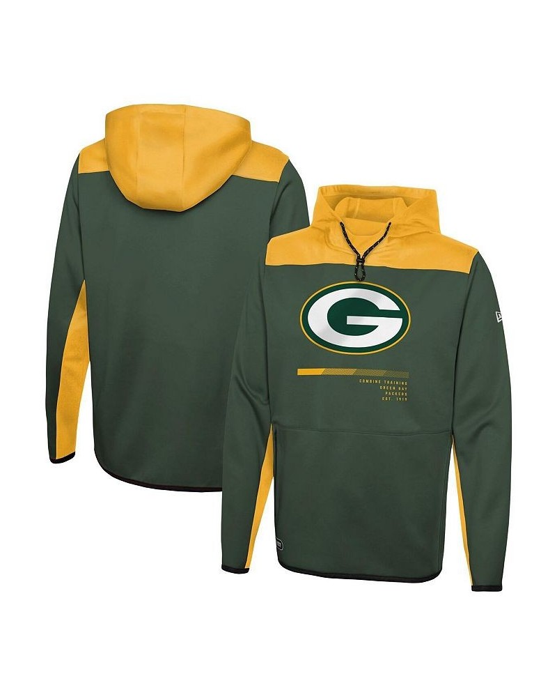 Men's Green Green Bay Packers Combine Authentic Hard Hitter Pullover Hoodie $25.30 Sweatshirt