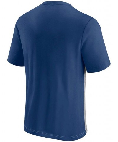 Men's Royal, Heathered Gray Indianapolis Colts Throwback Colorblock T-shirt $21.59 T-Shirts