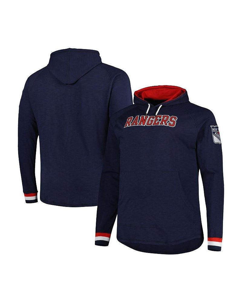 Men's Navy New York Rangers Big and Tall Legendary Raglan Pullover Hoodie $47.52 Sweatshirt