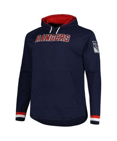 Men's Navy New York Rangers Big and Tall Legendary Raglan Pullover Hoodie $47.52 Sweatshirt