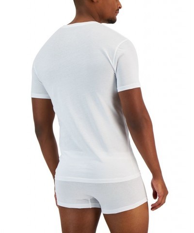 Men's 4-Pk. Slim-Fit Solid V-Neck Cotton T-Shirts White $24.50 Undershirt